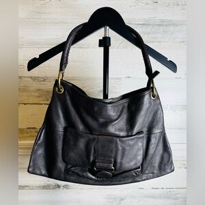 HOBO International Brown Leather Shoulder Purse Bag Large Hobo Satchel Purse